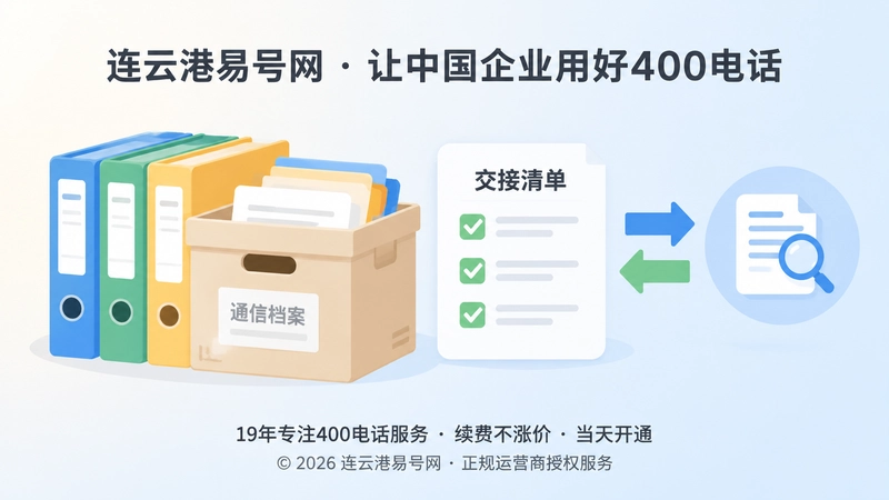 左图右文式内图：档案文件夹与交接清单，体现通信档案可交接